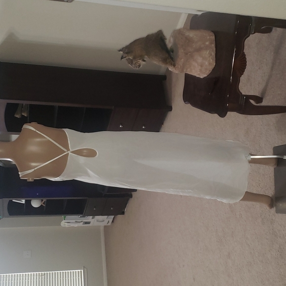 Intimo Amore xl beaded scoopneck lace pajama dress cross back straps - Picture 7 of 9